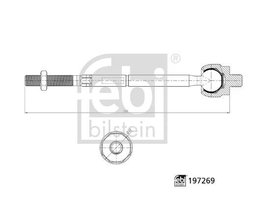 FEBI BILSTEIN Articulação axial, barra de acoplamento 197269