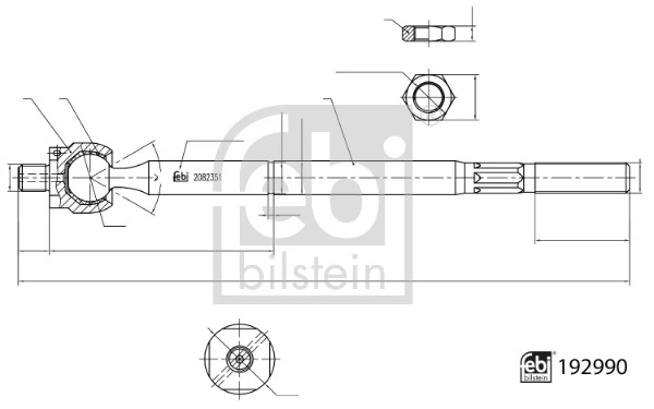 FEBI BILSTEIN Giunto assiale, Asta trasversale 192990