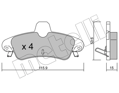 METELLI Set bantalan rem, rem cakram 22-0143-1