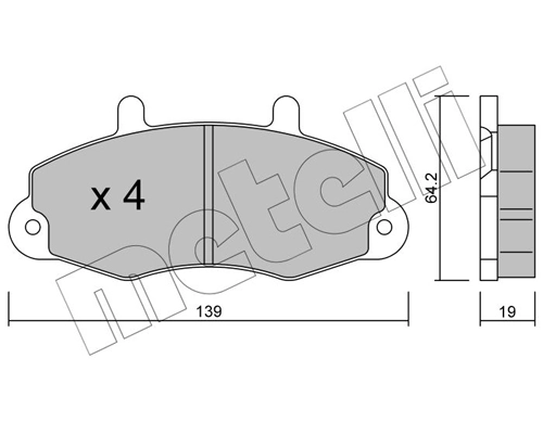 METELLI Kit pastiglie freno, Freno a disco 22-0194-0