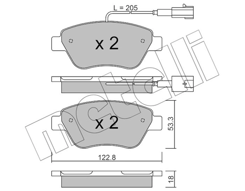 METELLI Kit pastiglie freno, Freno a disco 22-0321-3