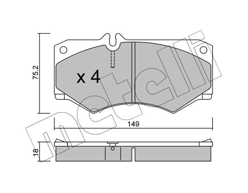 METELLI Kit pastiglie freno, Freno a disco 22-0014-0