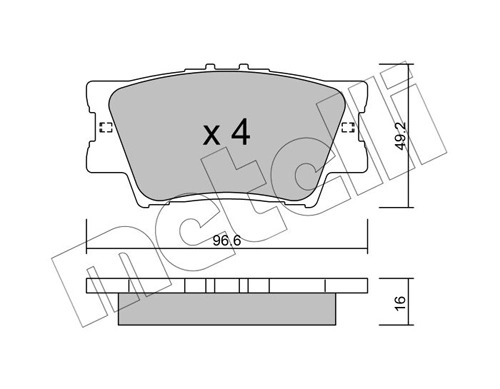 METELLI Brake Pad Set, disc brake 22-0749-0
