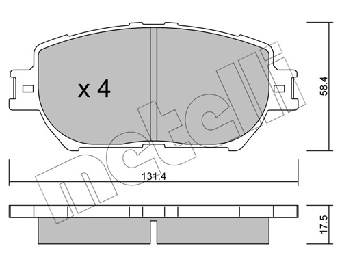 METELLI Kit de plaquettes de frein, frein à disque 22-0751-0