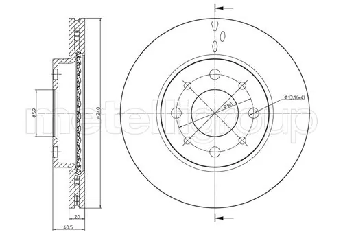 METELLI Fren diski 23-0754C