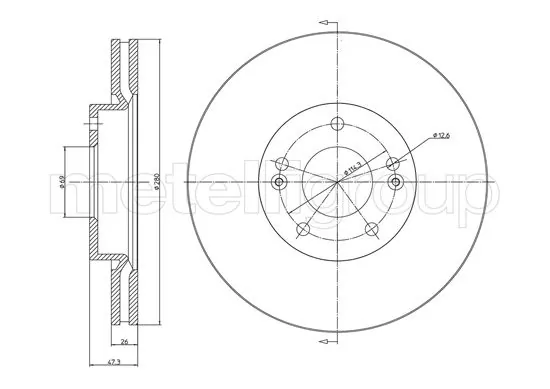 METELLI Disco freno 23-0927C
