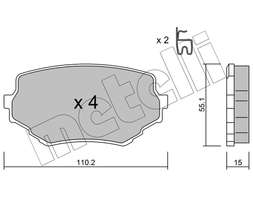 METELLI 刹车片 22-0249-0