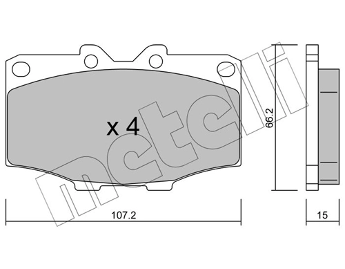 METELLI Kit pastiglie freno, Freno a disco 22-0109-0