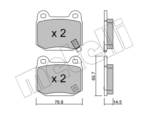 METELLI Set Pad Brek, Brek Piring 22-0739-0