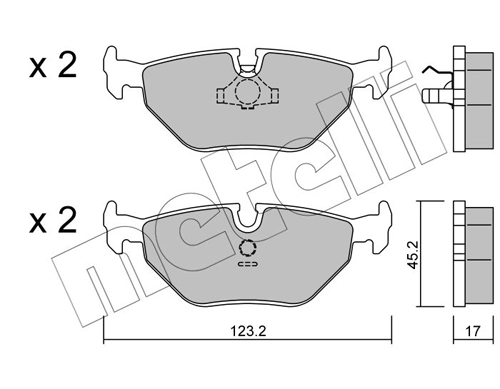METELLI Brake Pad Set, disc brake 22-0125-0