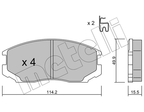 METELLI Brake Pad Set, disc brake 22-0221-1