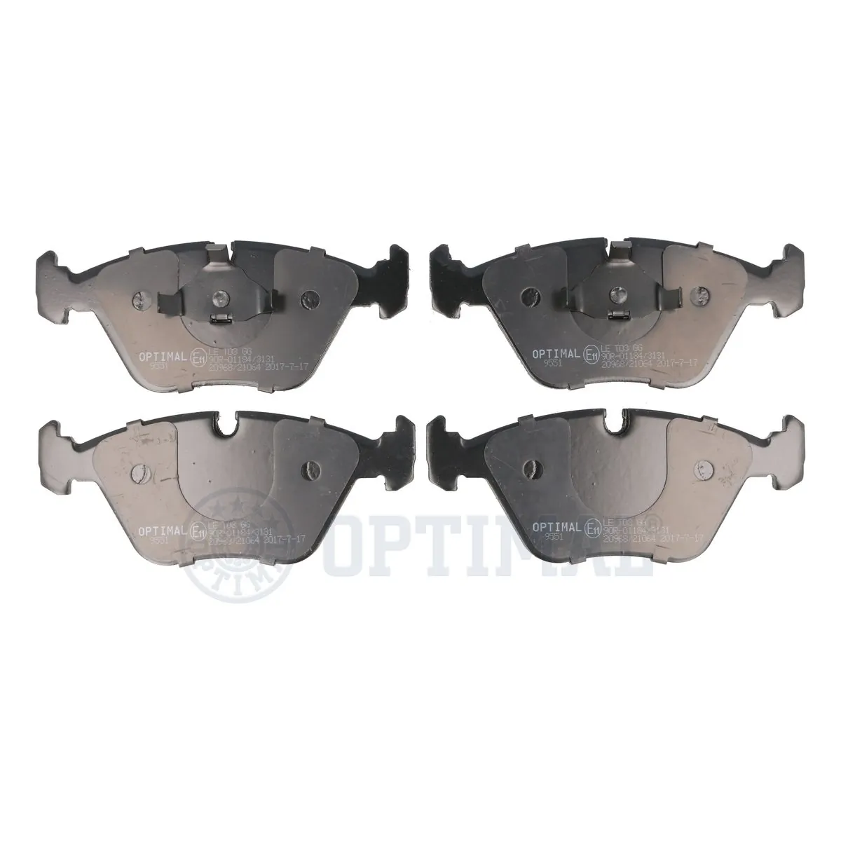 OPTIMAL Kit pastiglie freno, Freno a disco BP-09551