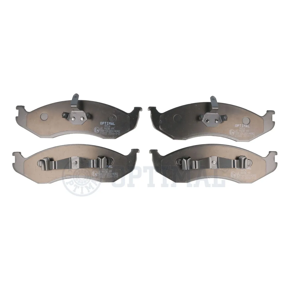 OPTIMAL Kit pastiglie freno, Freno a disco BP-09914