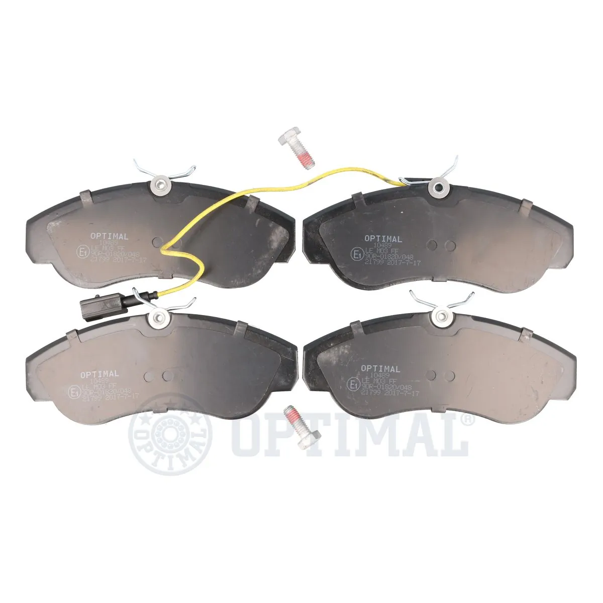 OPTIMAL Kit pastiglie freno, Freno a disco BP-10489