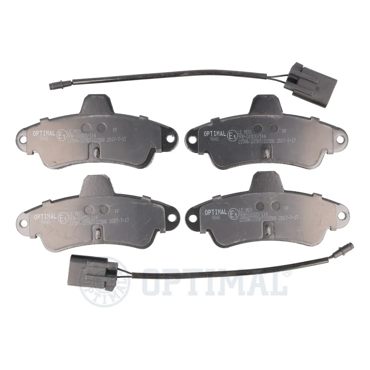 OPTIMAL Set bantalan rem, rem cakram BP-09840