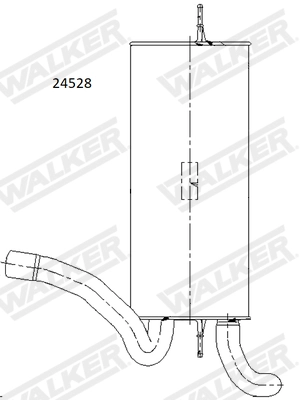 WALKER Silenziatore posteriore 24528