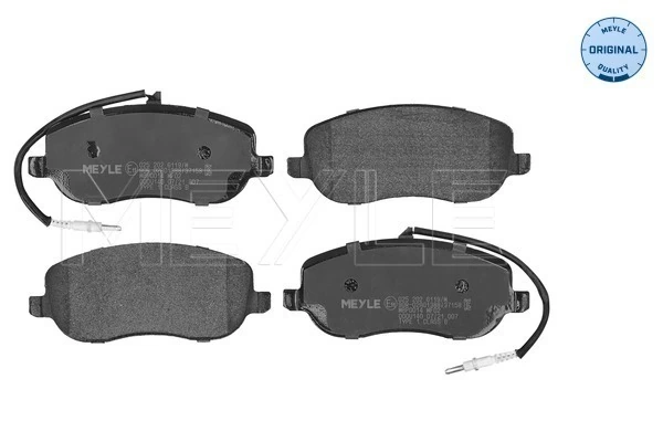 MEYLE Kit pastiglie freno, Freno a disco 025 202 6119/W