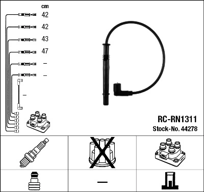 NGK Set Kabel Pencucuh 44278