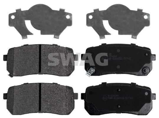 SWAG Set bantalan rem, rem cakram 33 10 7497