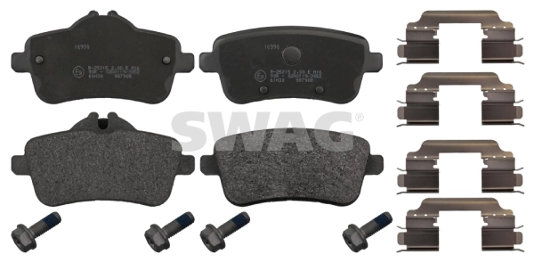 SWAG Kit pastiglie freno, Freno a disco 10 91 6990