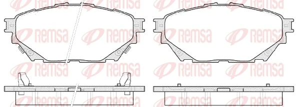 REMSA Kit pastiglie freno, Freno a disco 1544.04