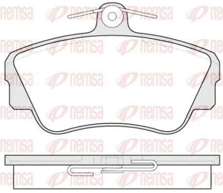 REMSA Kit pastiglie freno, Freno a disco 0309.00