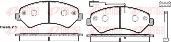 REMSA Kit pastiglie freno, Freno a disco 1275.01