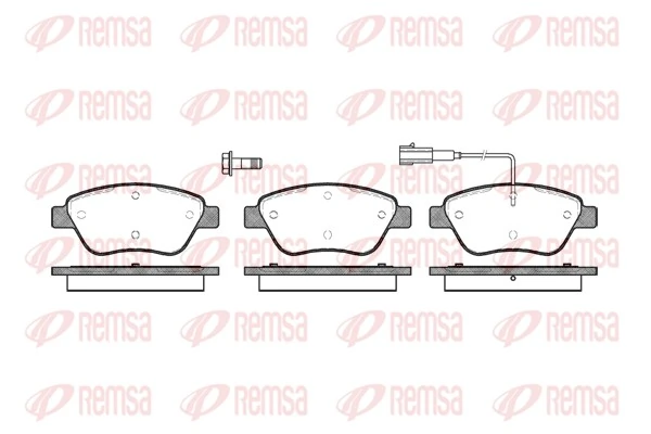 REMSA Kit pastiglie freno, Freno a disco 0858.01