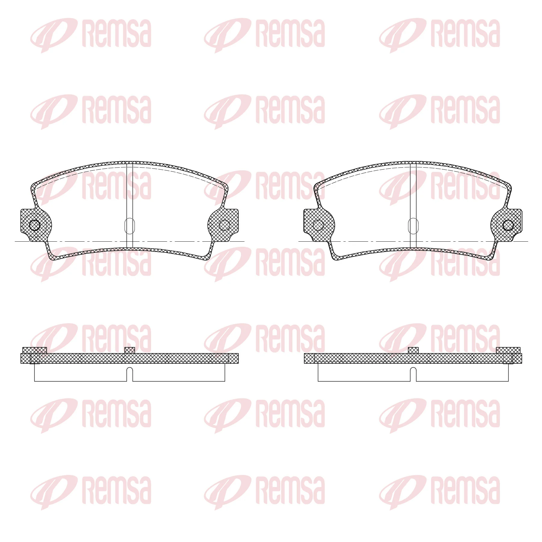 REMSA Kit pastiglie freno, Freno a disco 0021.36