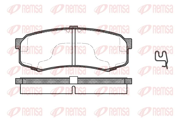 REMSA Kit pastiglie freno, Freno a disco 0413.04