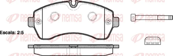 REMSA Kit pastiglie freno, Freno a disco 1243.00