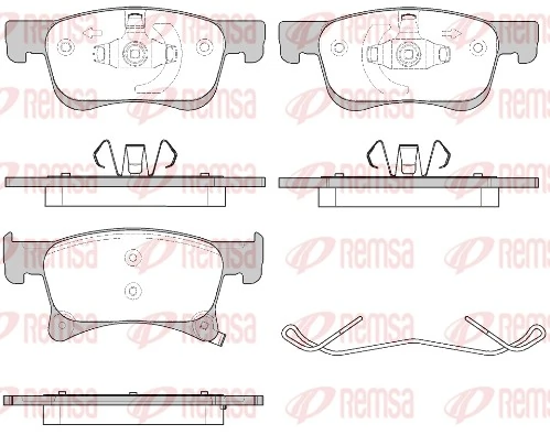 REMSA Kit pastiglie freno, Freno a disco 1580.02