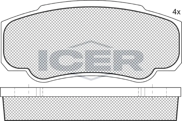 ICER ブレーキパッドセット、ディスクブレーキ 141524