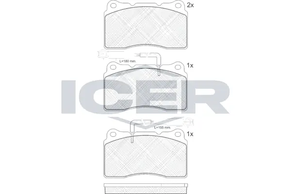 ICER Set Pad Brek, Brek Piring 181730
