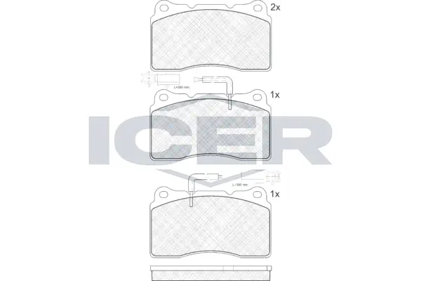 ICER Set Pad Brek, Brek Piring 181647