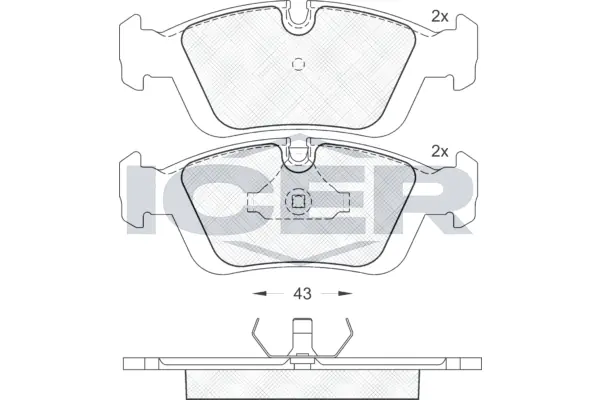 ICER Brake Pad Set, disc brake 180801