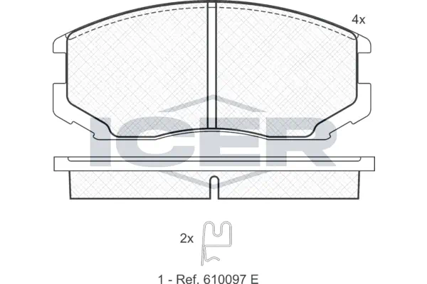 ICER Brake Pad Set, disc brake 181129