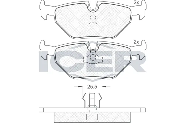 ICER Brake Pad Set, disc brake 181051