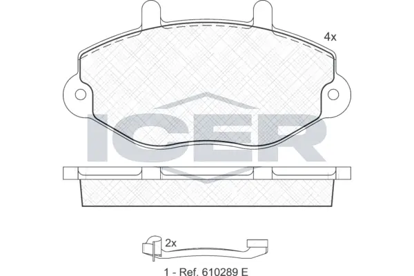 ICER Kit pastiglie freno, Freno a disco 140897-203