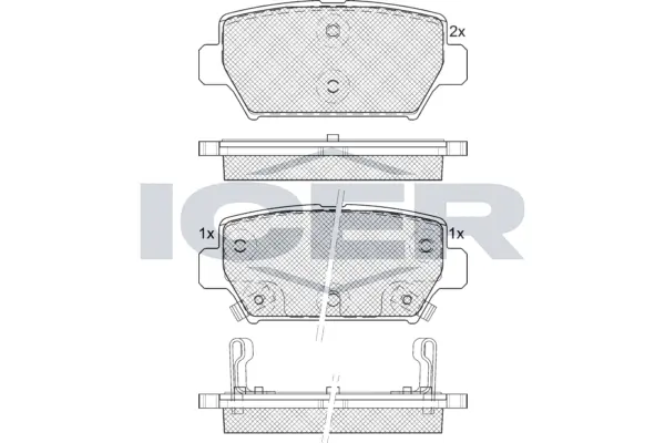 ICER ブレーキパッドセット、ディスクブレーキ 182338