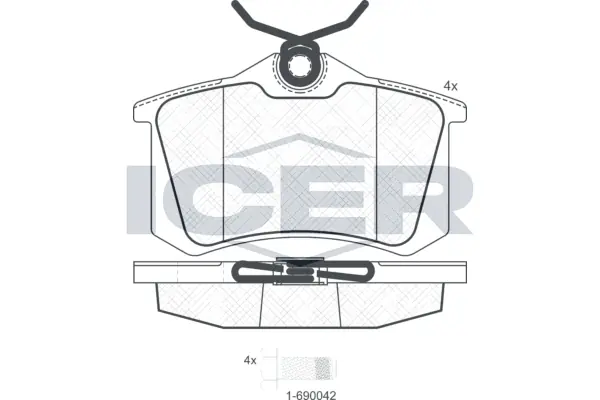 ICER Set Pad Brek, Brek Piring 180697-700