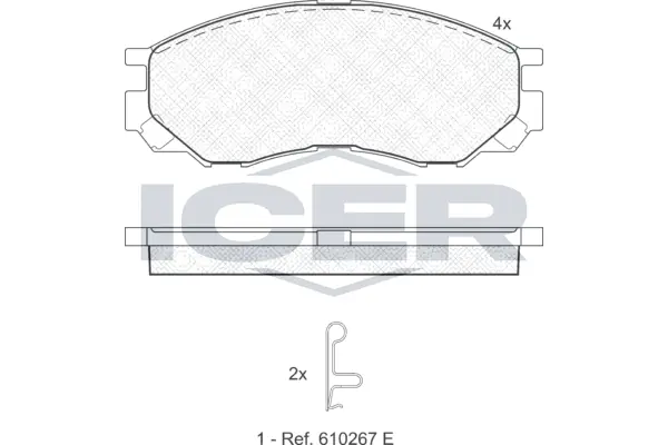 ICER ブレーキパッドセット、ディスクブレーキ 141234