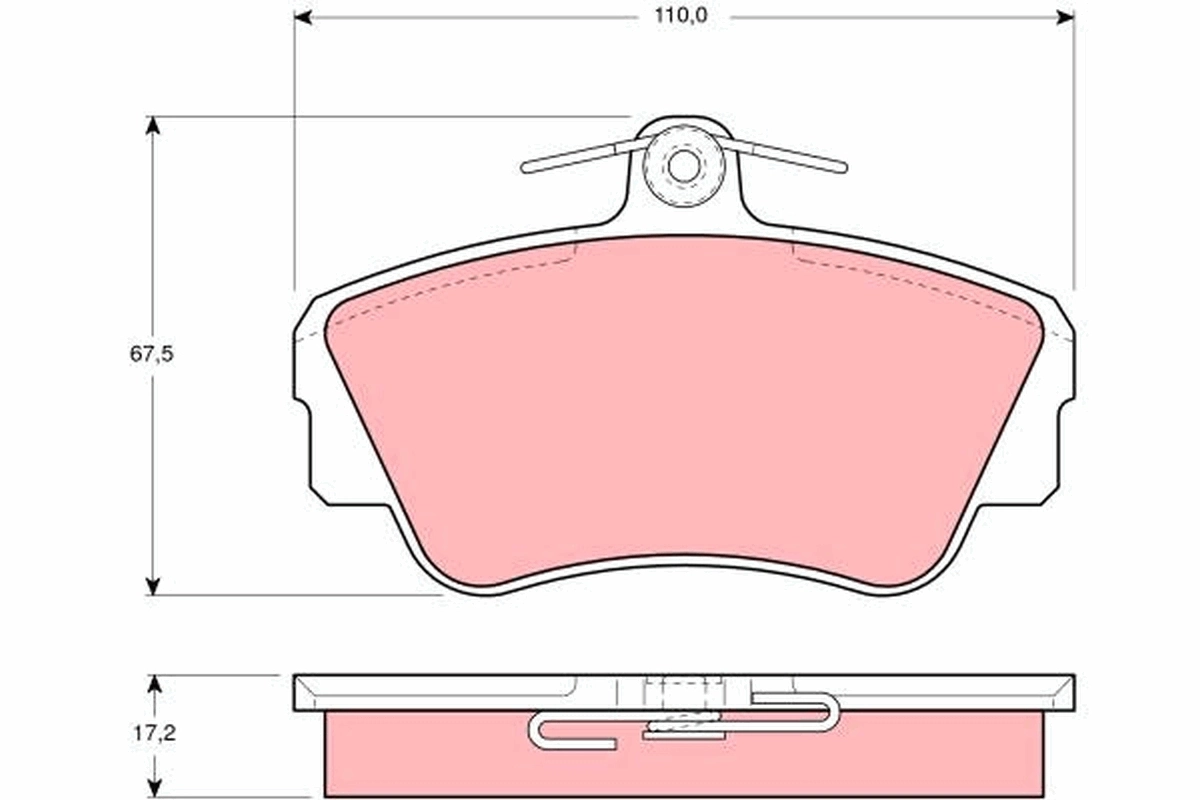 TRW Kit pastiglie freno, Freno a disco GDB812