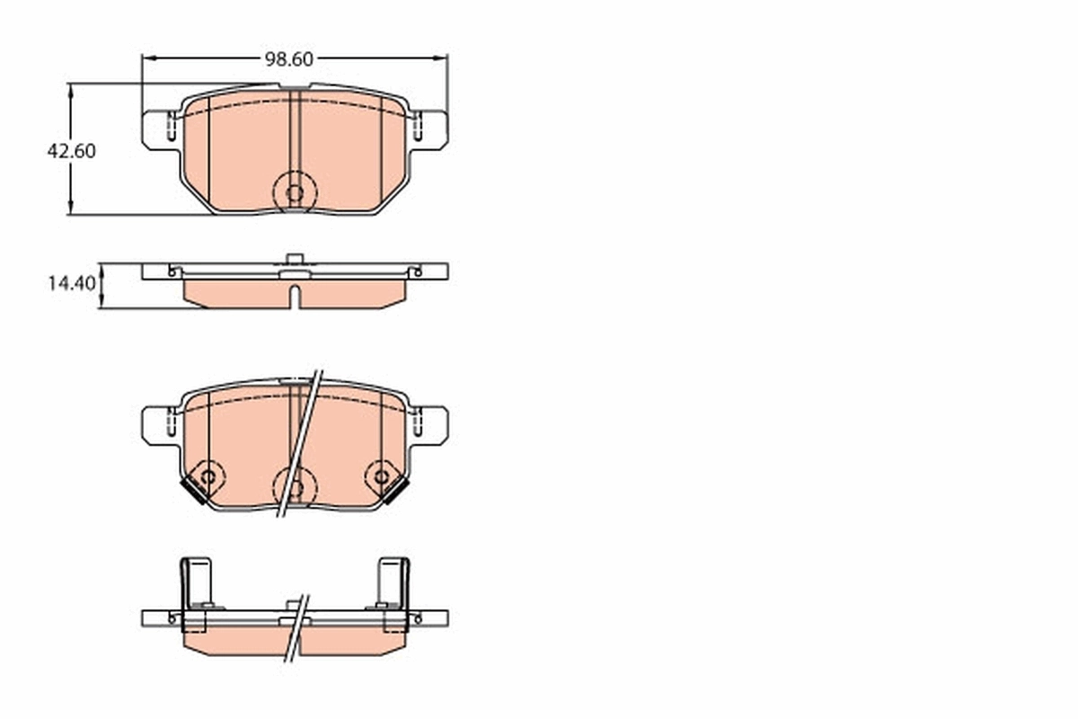 TRW Brake Pad Set, disc brake GDB3454