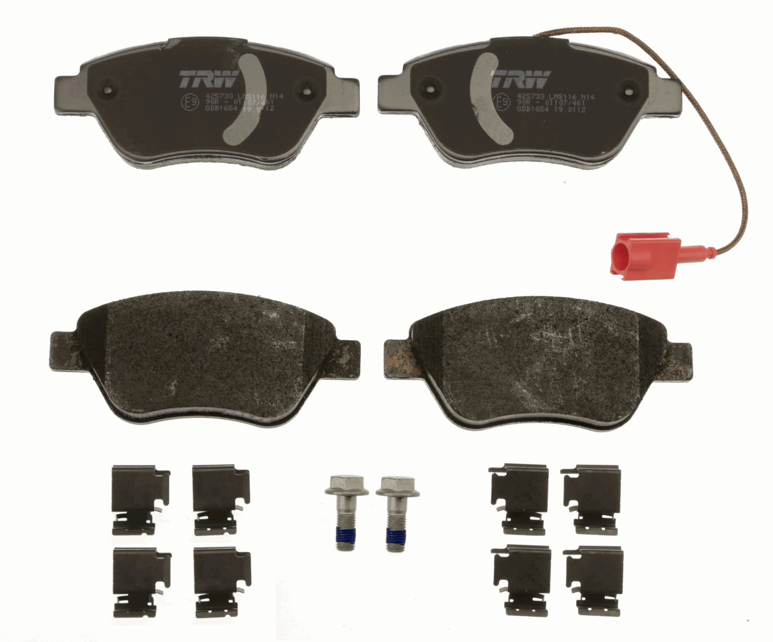TRW Kit pastiglie freno, Freno a disco GDB1654