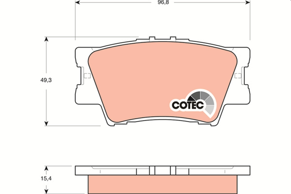 TRW Brake Pad Set, disc brake GDB3426