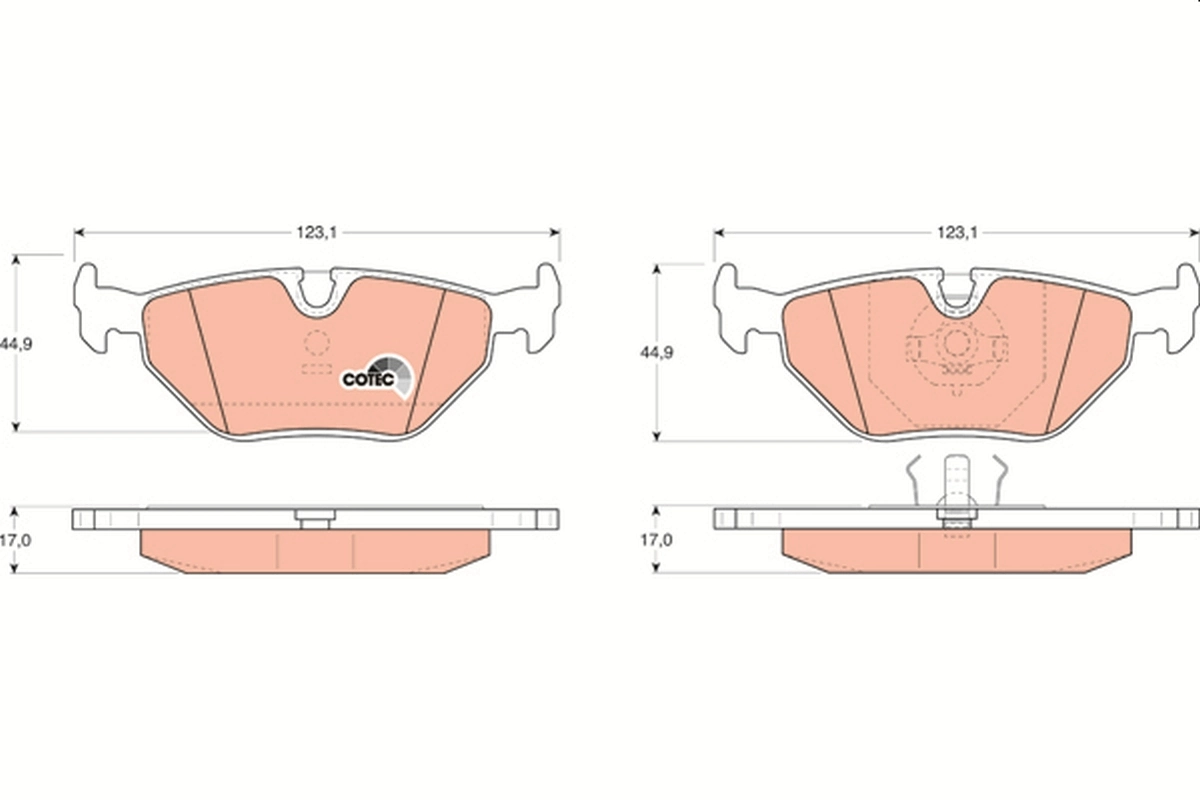 TRW Brake Pad Set, disc brake GDB917