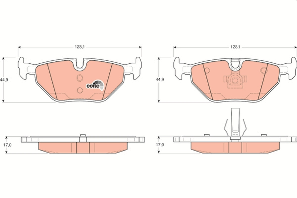 TRW Brake Pad Set, disc brake GDB1344