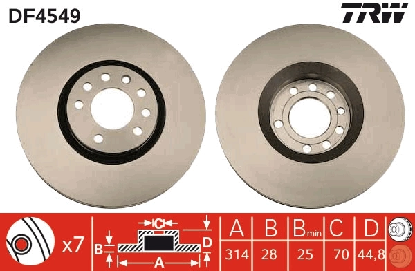 TRW Bremsscheibe DF4549