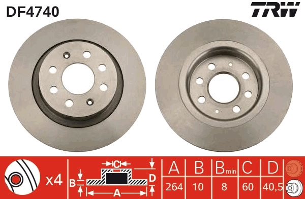 TRW Bremsscheibe DF4740